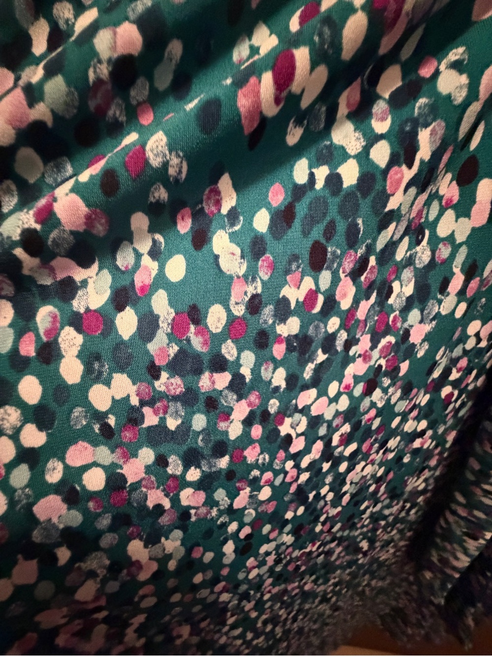 Dot Pattern Maxi Dress with Tie Front - Picture 5 of 9